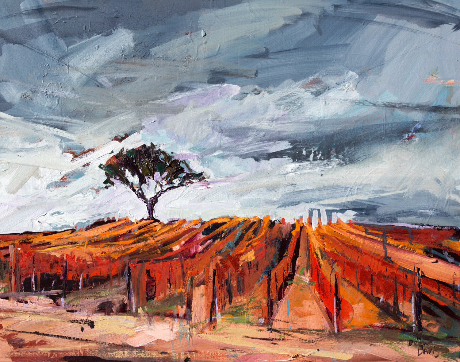 Vines in the Fall | 16x20 | Original Acrylic Study on Canvas