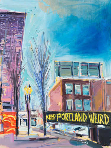 Keep Portland Weird by Drew Davis — Oil on Panel, 43×56 in