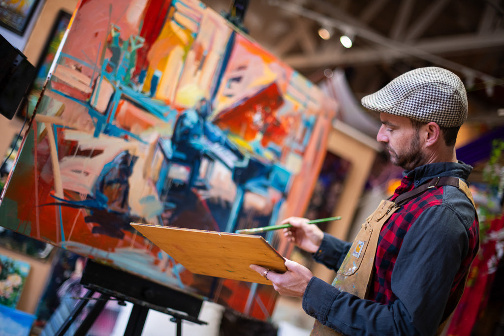 Drew Davis painting process