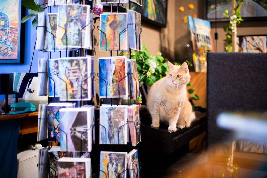 Drew painting in the studio